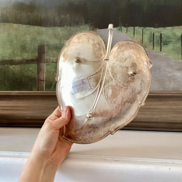 Caravelle by Hoka tarnish resistent silver plate Silver Leaf tray west Germany - Picture 7 of 11